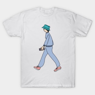 Tourist Woman Walking T-Shirt